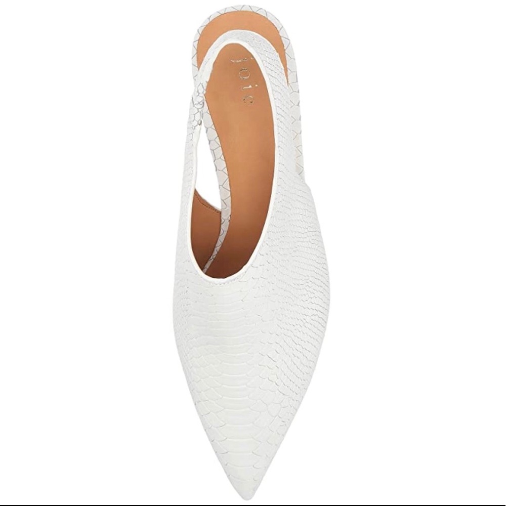 White Joie Python Point Heels - Picture 3 of 4